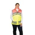 Reflector Two Tone Gilet By Hy Equestrian Pink/Yellow additional 1