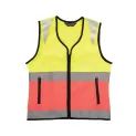 Reflector Two Tone Warning Tabard By Hy Equestrian - Caution Slow Yellow/Pink additional 1