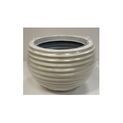Kaemingk Jamie Plastic Round Planter Off White additional 5
