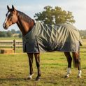 W-Horse Whr7 100g Standard Turnout Rug Olive/Grey additional 4