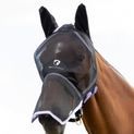 Hy Equestrian Mesh Full Fly Mask With Ears&amp;Nose Blk/Lilac Black/Lilac additional 4