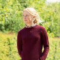 Elevate Style Cable Knitjumper By Hy Equestrian Berry additional 3