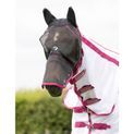 Hy Equestrian Mesh Full Flymask With Ears And Nose Black/ Black/Raspberry additional 4
