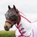 Hy Equestrian Mesh Half Flymask Without Ears Black/Raspbe Black/Raspberry additional 1