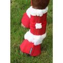 Hy Equestrian Christmas Santa Over Reach Boots Red/White additional 2