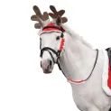Hy Equestrian Christmas Santa Rein Sleeves Red/White additional 1