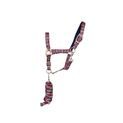 Hy Equestrian Tartan Headcollar With Lead Rope Rasp/Wht/Nvy Raspberry/White/Navy additional 2