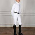Coldstream Boys Penston Long Sleeved Show Shirt Child White/Navy additional 2