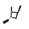Hy Equestrian Head Collar &amp; Lead Rope Black/Rose Gold additional 3
