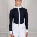 Coldstream Larkhall Diamante Show Shirt Ladies Navy additional 3