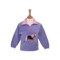 Bcc Flora Pony Childrens Fleece Jacket 67 Lilac/Baby Pink Trim additional 2