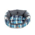 Danish Design Fatface Fleece Check Deluxe Slumber Bed Grey/Blue additional 2