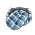 Danish Design Fatface Fleece Check Deluxe Slumber Bed Grey/Blue additional 3