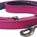 Joules Leather Dog Lead Navy Pink additional 1