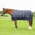 Stormx Original 100g T/O Rug Thellwell Rosettes &amp; Rascals Turnout Rug Navy/Dusty Rose/Rose Gold additional 8