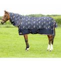 Stormx Original 200g T/O Rug Thellwell Rosettes &amp; Rascals Turnout Rug Navy/Dusty Rose/Rose Gold additional 13