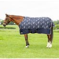 Stormx Original 50g T/O Rug Thellwell Rosettes &amp; Rascals Turnout Rug Navy/Dusty Rose/Rose Gold additional 12