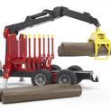 Bruder Forestry Trailer With 4 Trunks &amp; Loading Crane Grabber 1:16 additional 4
