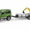 Bruder Land Rover Defender with Trailer, JCB and Construction Worker 1:16 additional 1