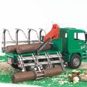 Bruder MAN TGA Timber Truck with Loading Crane and 3 Trunks 1:16 additional 2