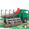 Bruder MAN TGA Timber Truck with Loading Crane and 3 Trunks 1:16 additional 2