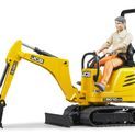 Bruder JCB Micro Excavator 8010 CTS &amp; Construction Worker Toy 1:16 additional 3