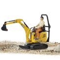 Bruder JCB Micro Excavator 8010 CTS &amp; Construction Worker Toy 1:16 additional 4