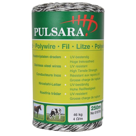 Pulsara 9-Conductor Electric Fence Polywire - 250m
