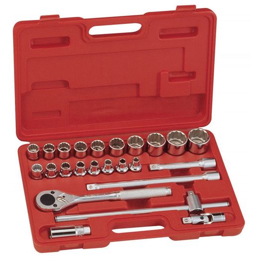 Genius TW-424S /2" Drive Socket Set 24PC Imperial