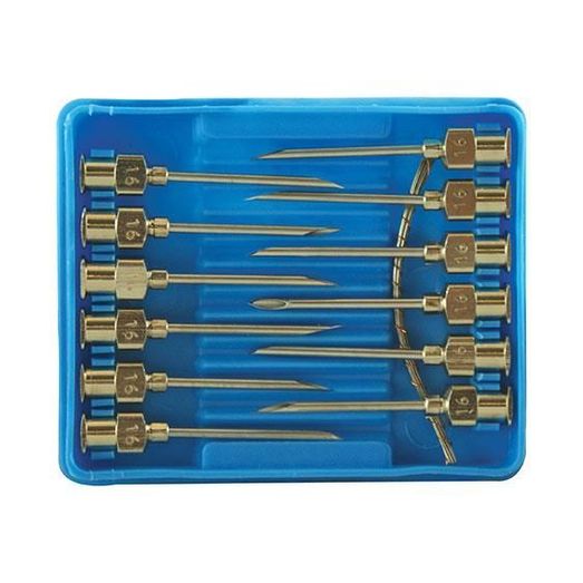 Cox Agri Luer Lock Needles 16G x 1" - Pack of 12