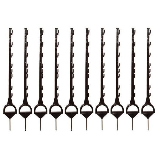 10 x 105cm Gallagher Horse Stirrup Electric Fence Post Brown