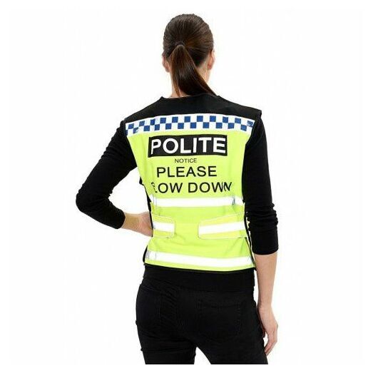 Equisafety Polite Waistcoat Please Slow Down