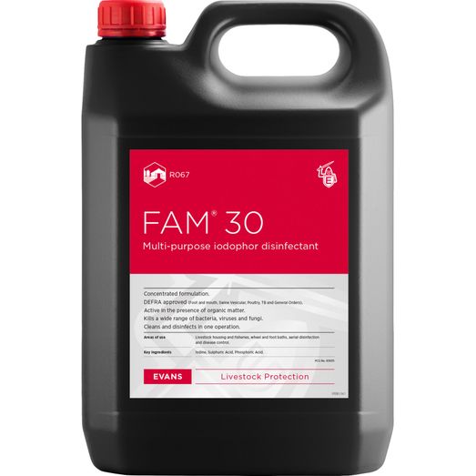 Evans Vanodine FAM 30 Iodophor Disinfectant