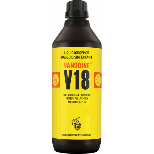 Evans Vanodine V18 Disinfectant - 10 X 1 Litre