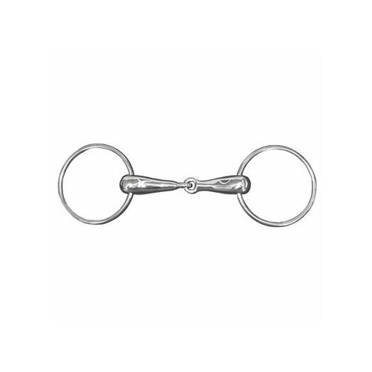 JHL Pro-Steel Bit Large Ring Thick Race Snaffle