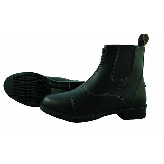 Mark Todd Jodhpur Boots Synthetic Front Zip Black