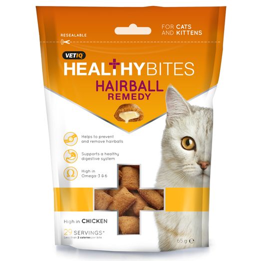 VetIQ Healthy Bites Hairball Remedy for Cats &amp; Kittens - 65 GM