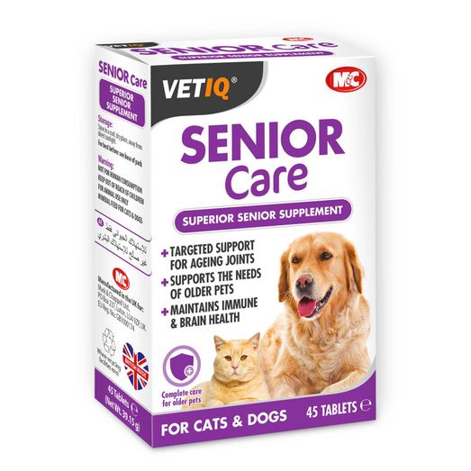 VetIQ Senior Care Tablets for Cats &amp; Dogs - 45 PACK