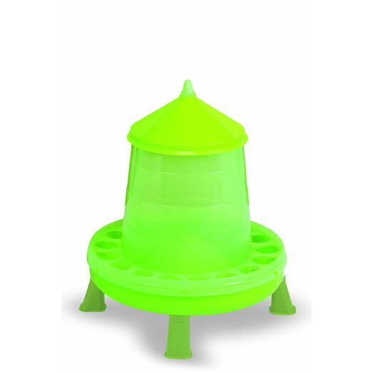 Gaun Poultry Feeder Plastic with Legs Green