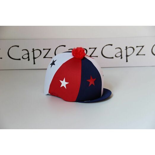 Capz ZP Cap Cover Lycra - RED/WHITE/BLUE