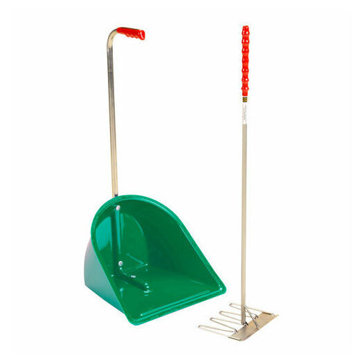 Stubbs Stable Mate Manure Collector High with Rake S4585 - GREEN