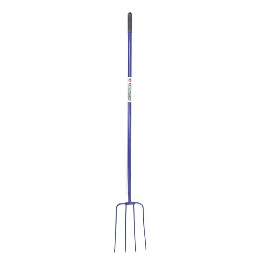 Caldwells 4 Prong Tubular Muck Fork Long Handle - 48"