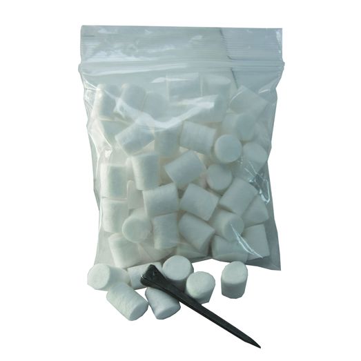 Liveryman Stud Plugs Preformed Cotton - 50 PACK