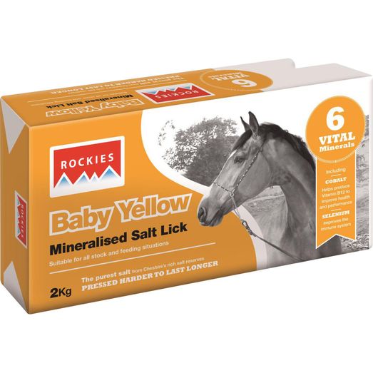 Rockies Baby Yellow Salt Lick - 10 X 2 KG