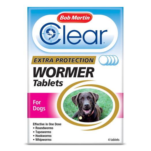 Bob Martin Clear 3-in-1 Wormer Tablets for Dogs