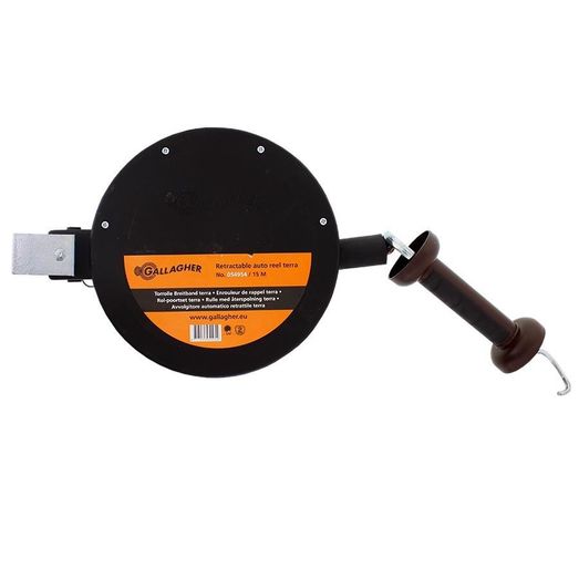 Gallagher Retractable Auto Reel Terra (Brown) 15m