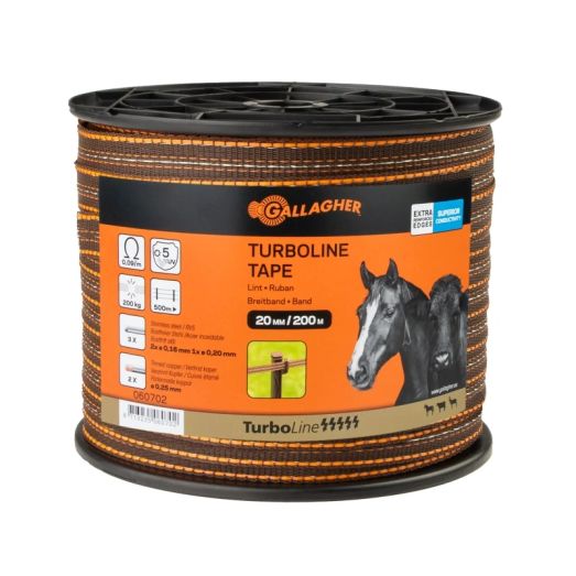 Gallagher TurboLine Terra (Brown) 20mm Electric Fence - 200m