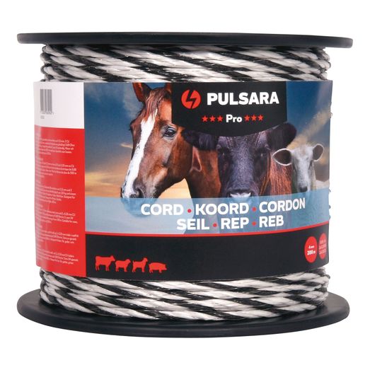 Pulsara Electric Fence Cord Pro 4mm white