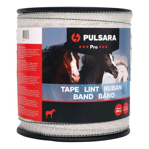 Pulsara Electric Fence Tape Pro 40mm 200m white