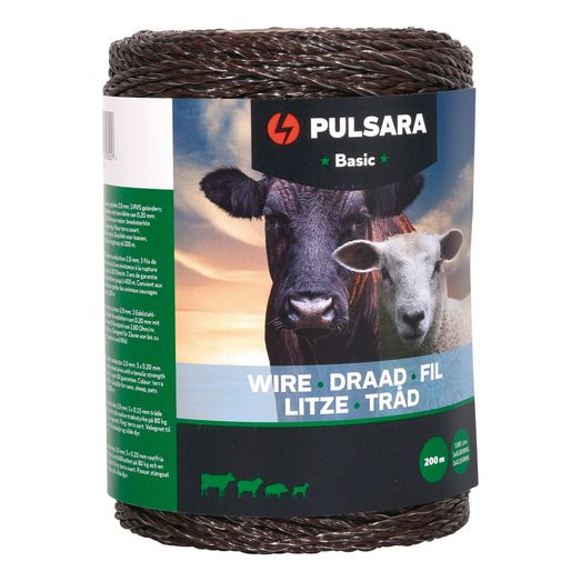 Pulsara Fence Polywire Basic 200m Terra (Brown)